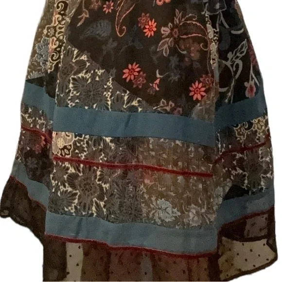 Double D Ranch “Lakota” Gypsy velvet trimmed bejeweled dress NWOT - Picture 12 of 13